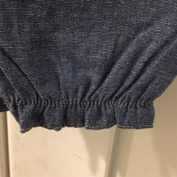 Mudpie Chambray Ruffled Embroidered One Piece - Picture 6 of 6